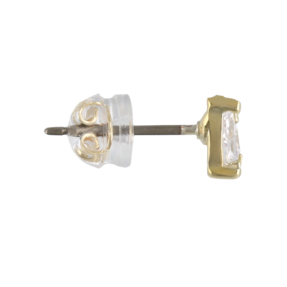 Pear CZ Titanium Studs