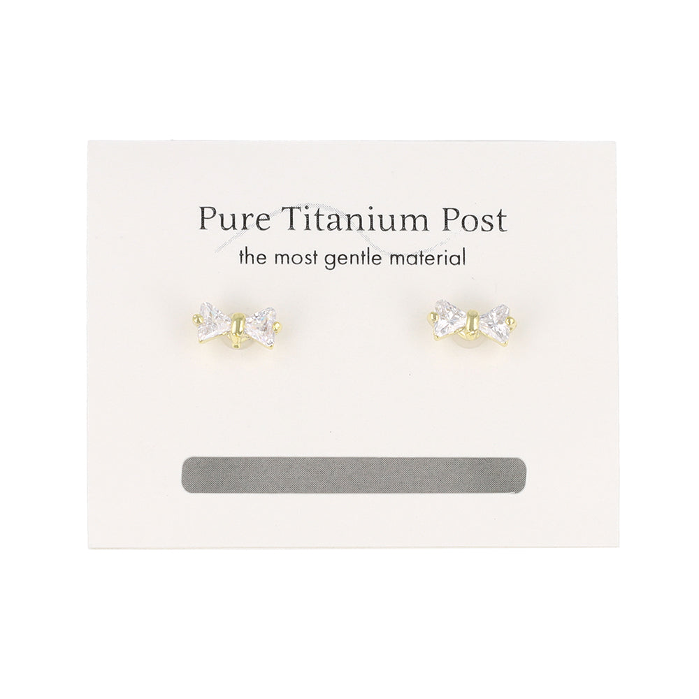 Bow CZ Titanium Studs