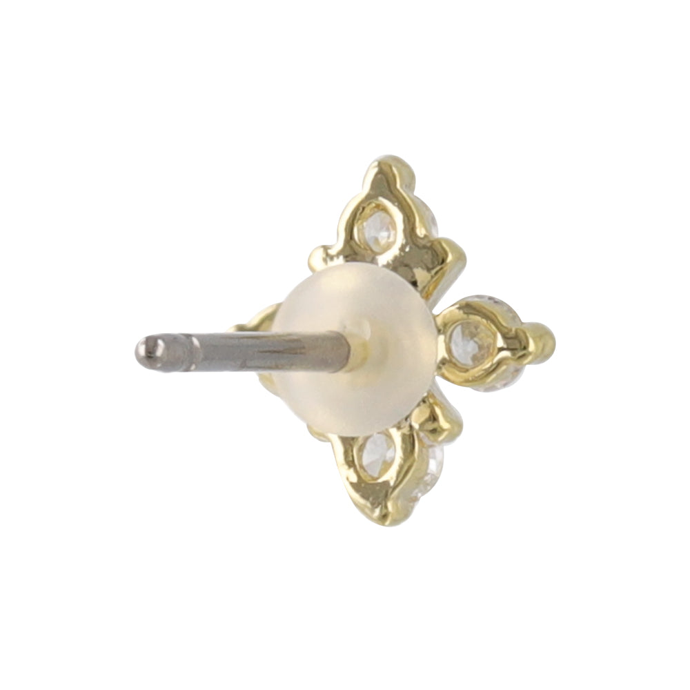 Rhombus CZ Titanium Studs