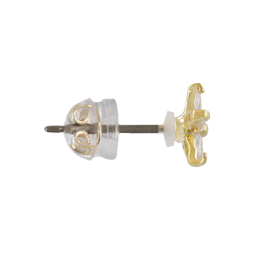 Flower CZ Titanium Studs