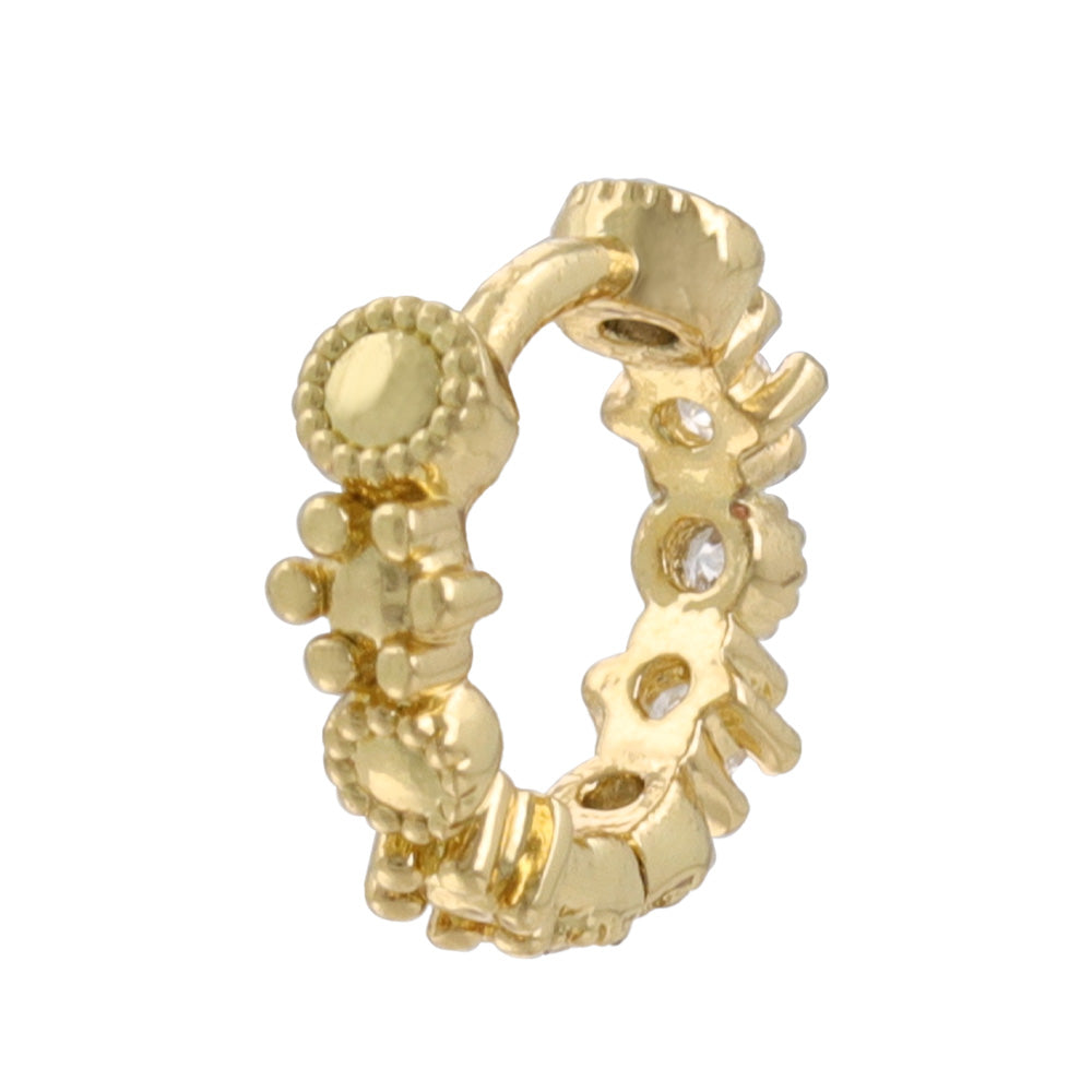 Rhinestone Huggie Hoop Earrings