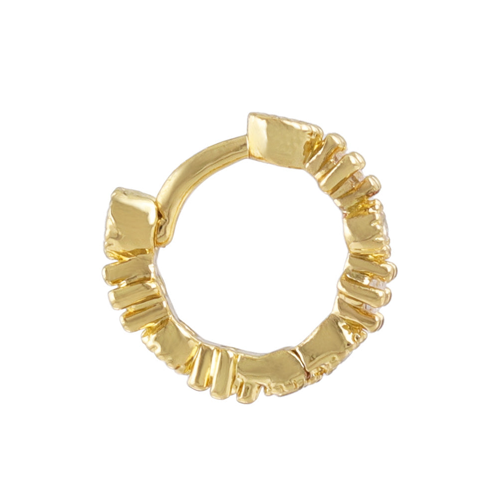 Rhinestone Huggie Hoop Earrings