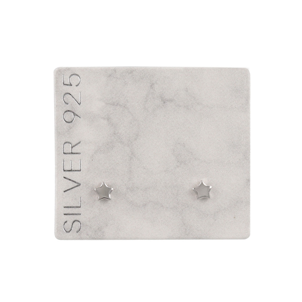 925 Silver Tiny Star Studs