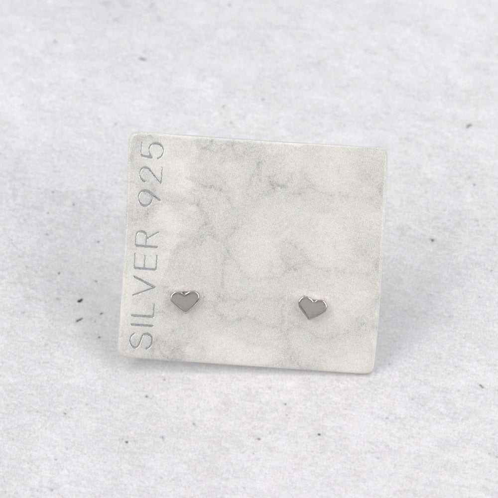 925 Silver Tiny Heart Studs