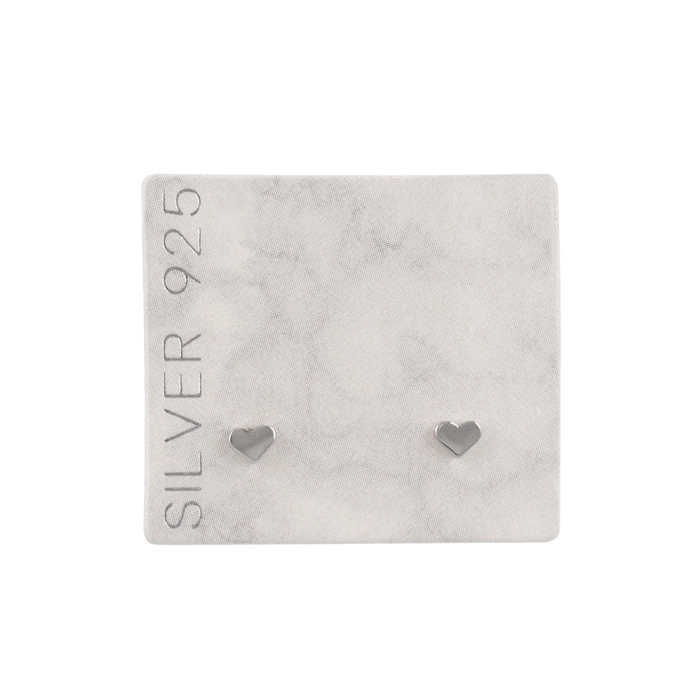925 Silver Tiny Heart Studs