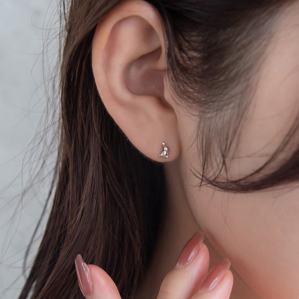 925 Silver Mini Rabbit Studs