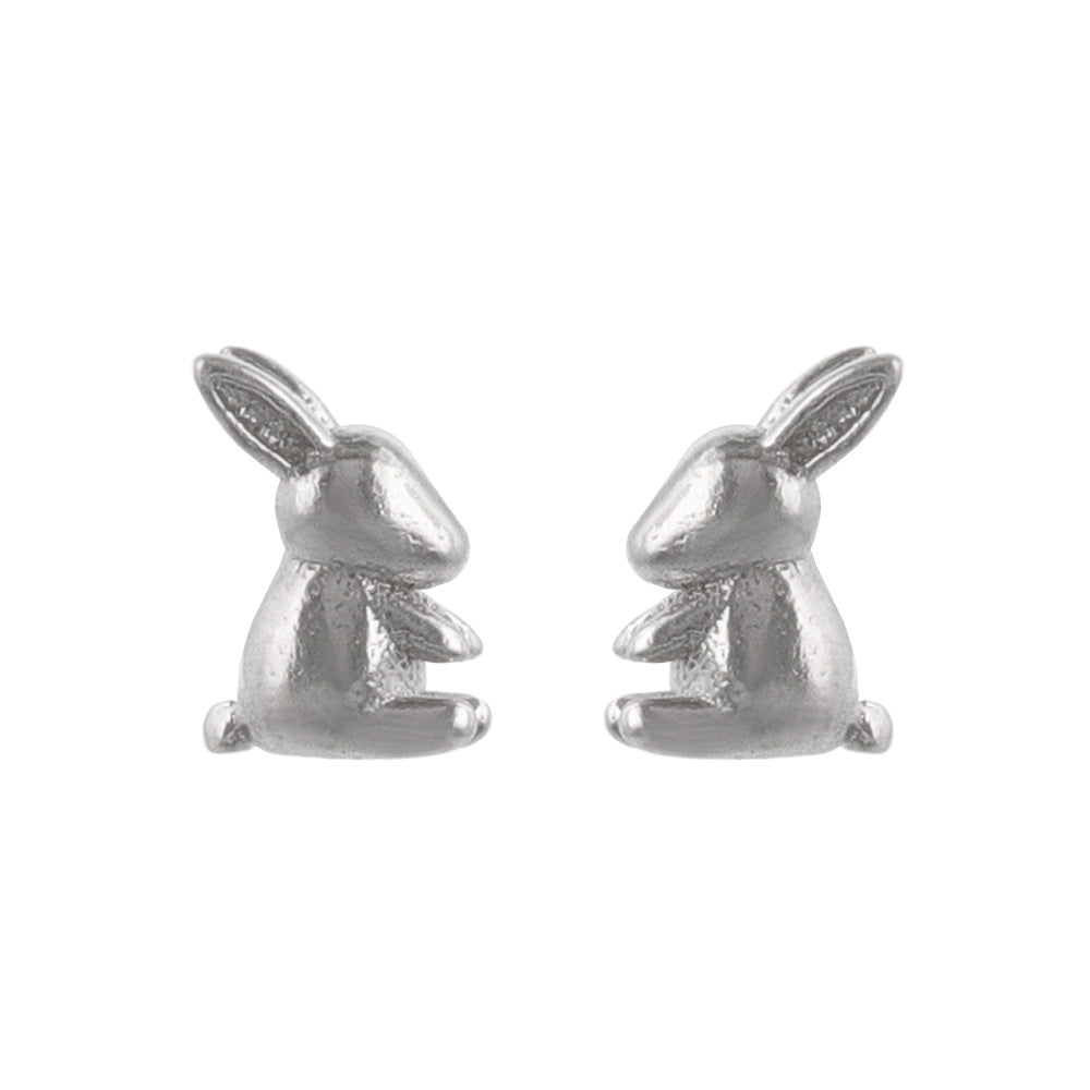 925 Silver Mini Rabbit Studs