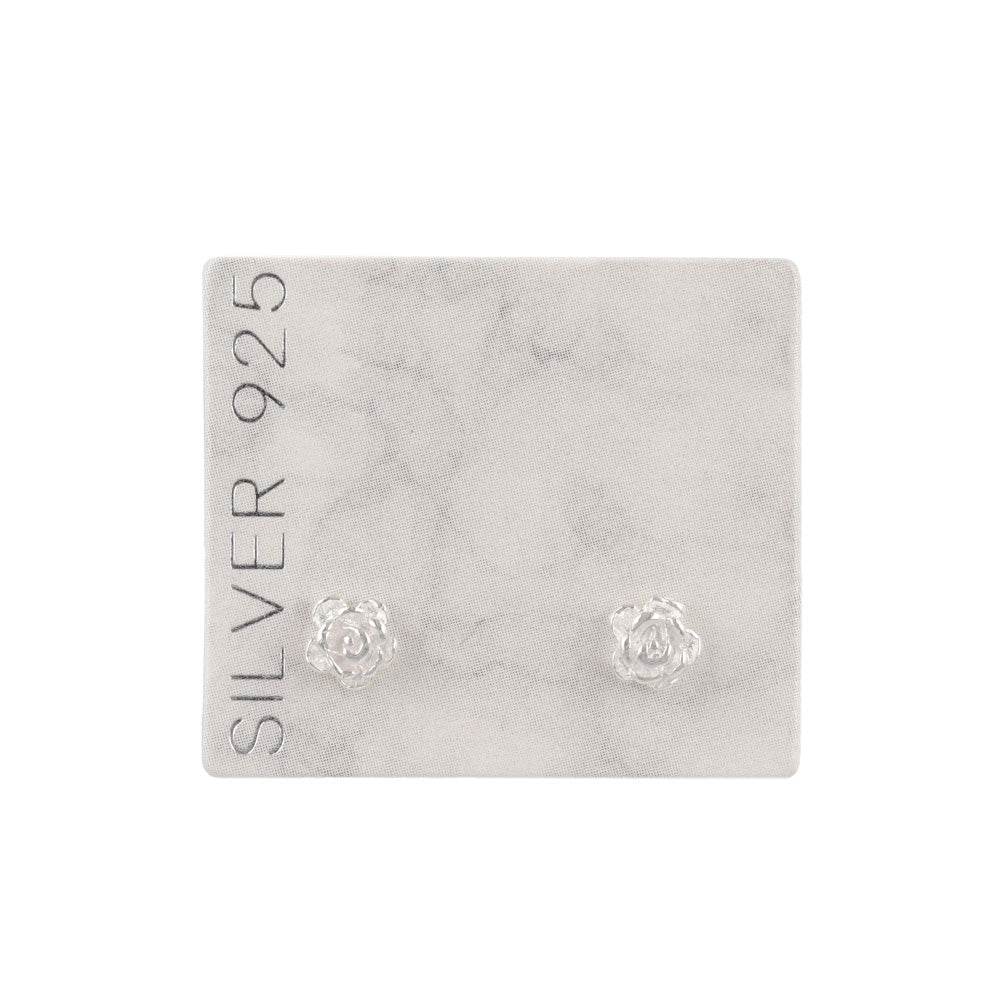 925 Silver Mini Rose Studs