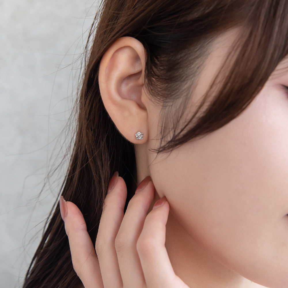 925 Silver Mini Rose Studs