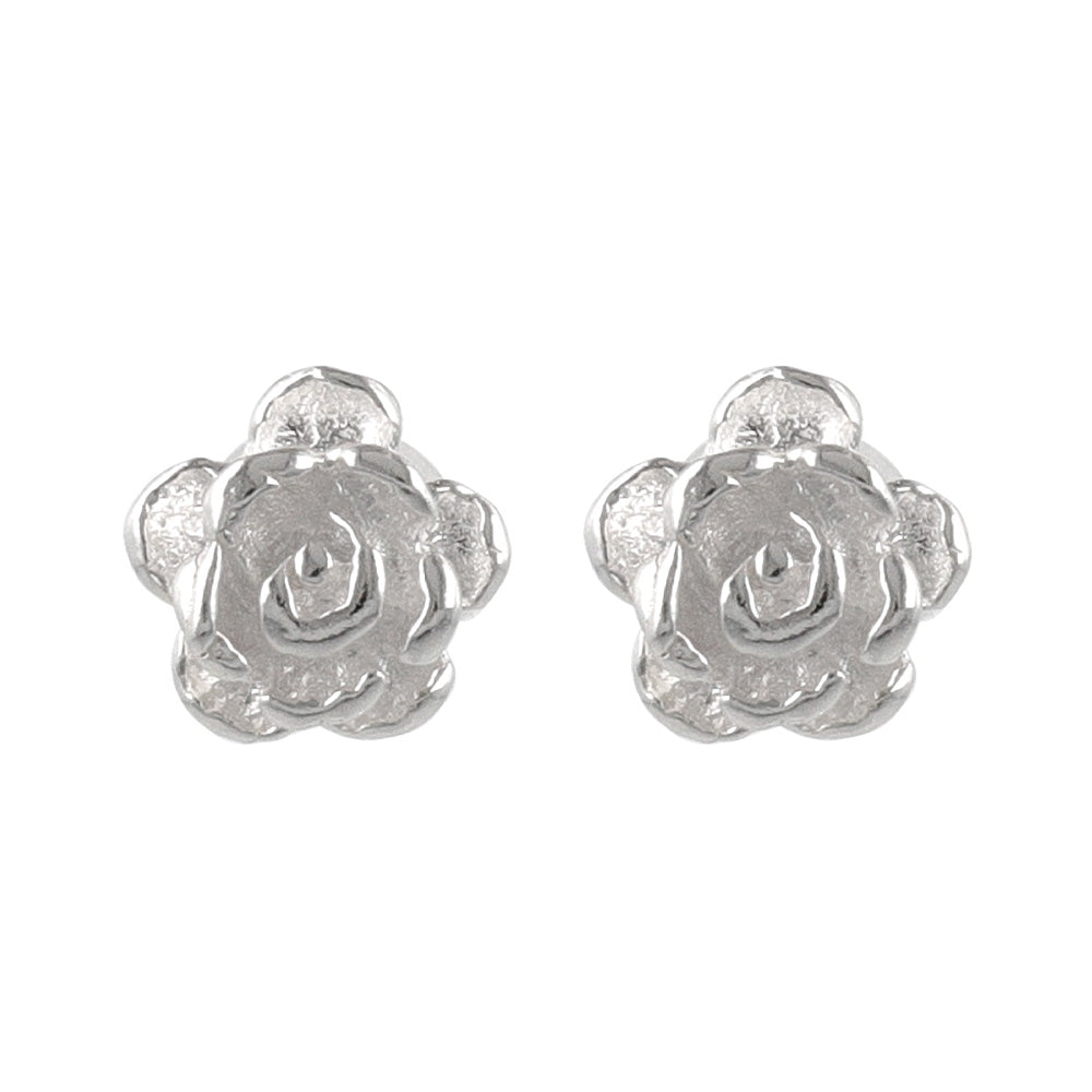 925 Silver Mini Rose Studs