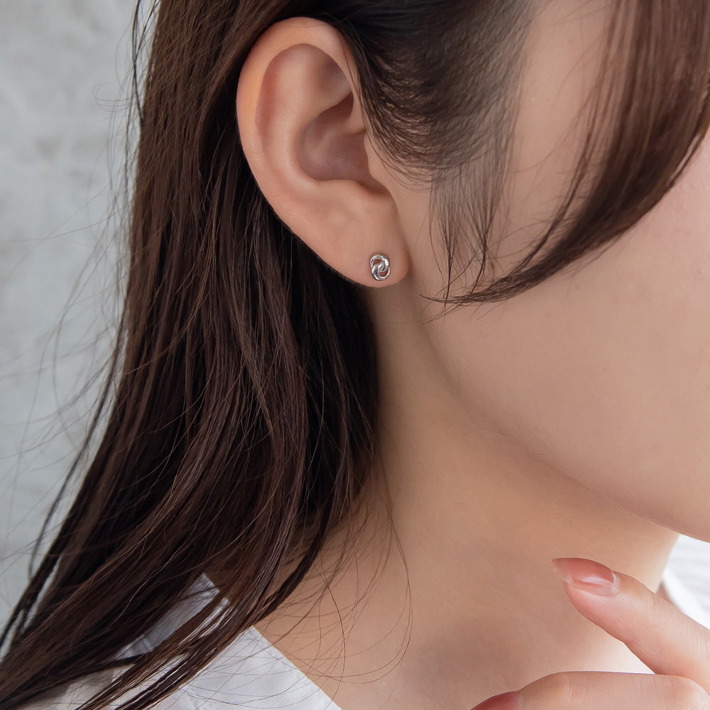 925 Silver Mini Knot Studs
