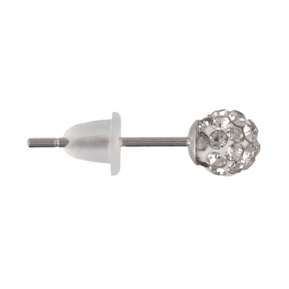 925 Silver Mini CZ Ball Studs