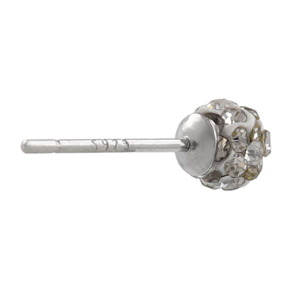 925 Silver Mini CZ Ball Studs