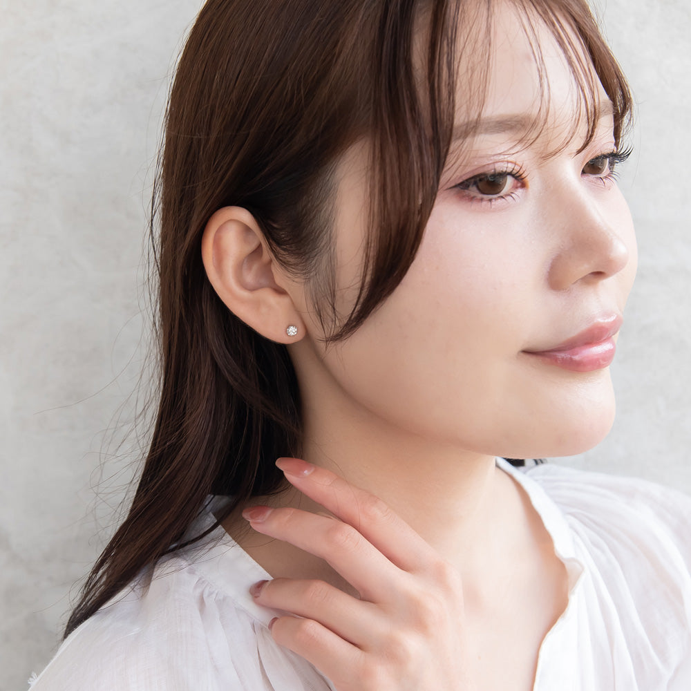 925 Silver Mini CZ Ball Studs