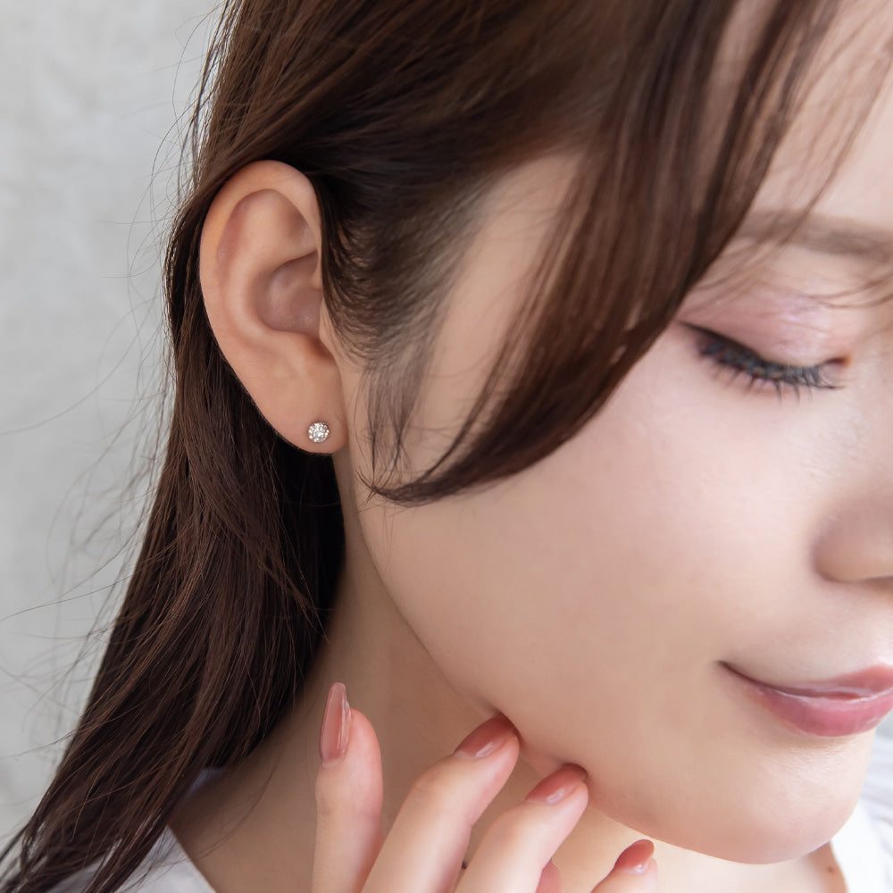 925 Silver Mini CZ Ball Studs