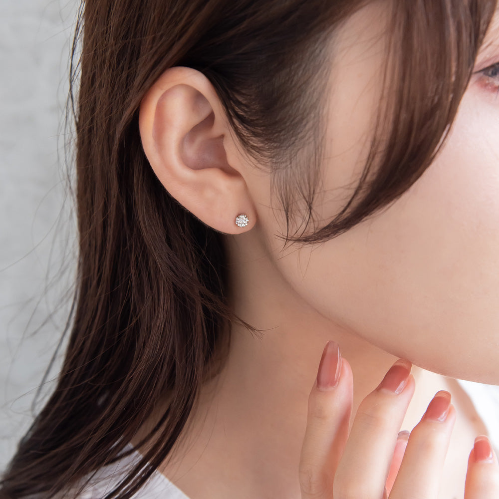 925 Silver Mini CZ Ball Studs