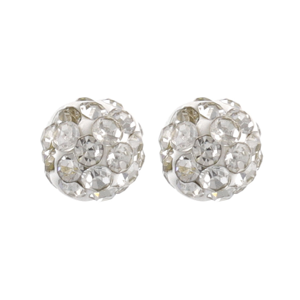 925 Silver Mini CZ Ball Studs