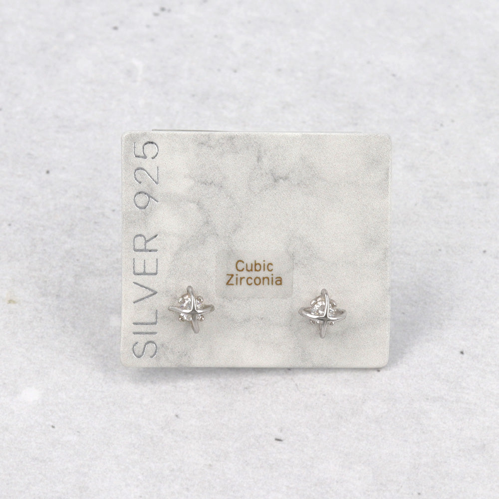 925 Silver Mini CZ Spark Studs
