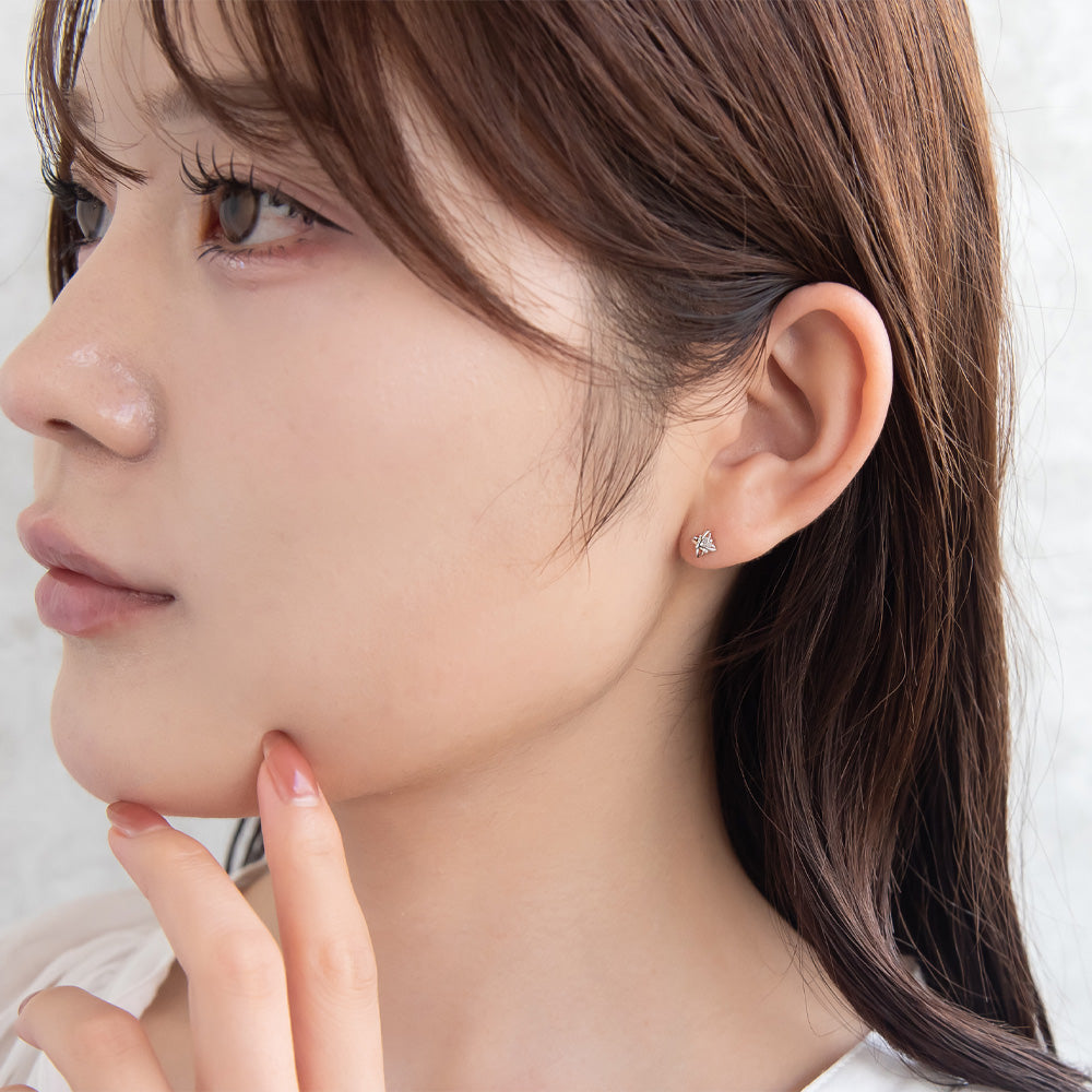 925 Silver Mini CZ Spark Studs