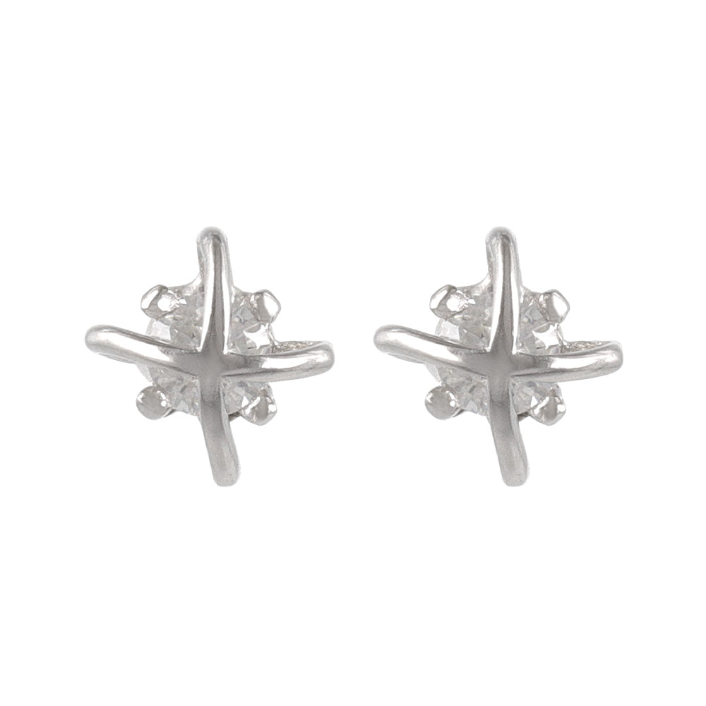 925 Silver Mini CZ Spark Studs