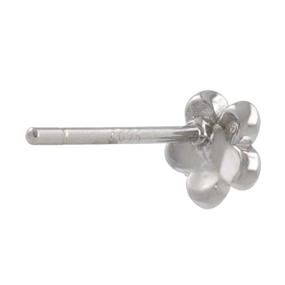 925 Silver Mini CZ Flower Studs
