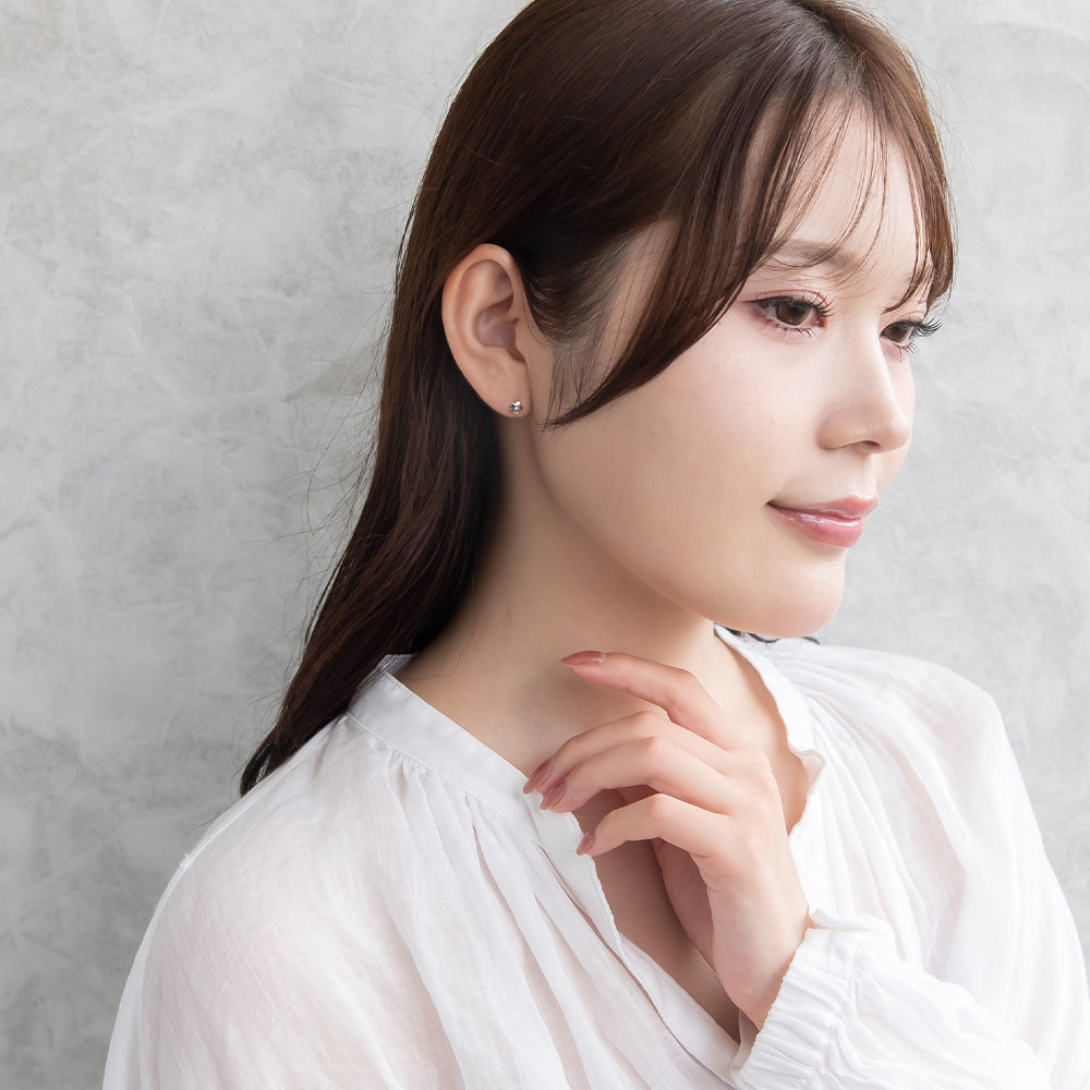 925 Silver Mini CZ Flower Studs