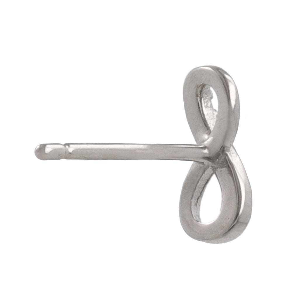 925 Silver Mini CZ Infinity Studs