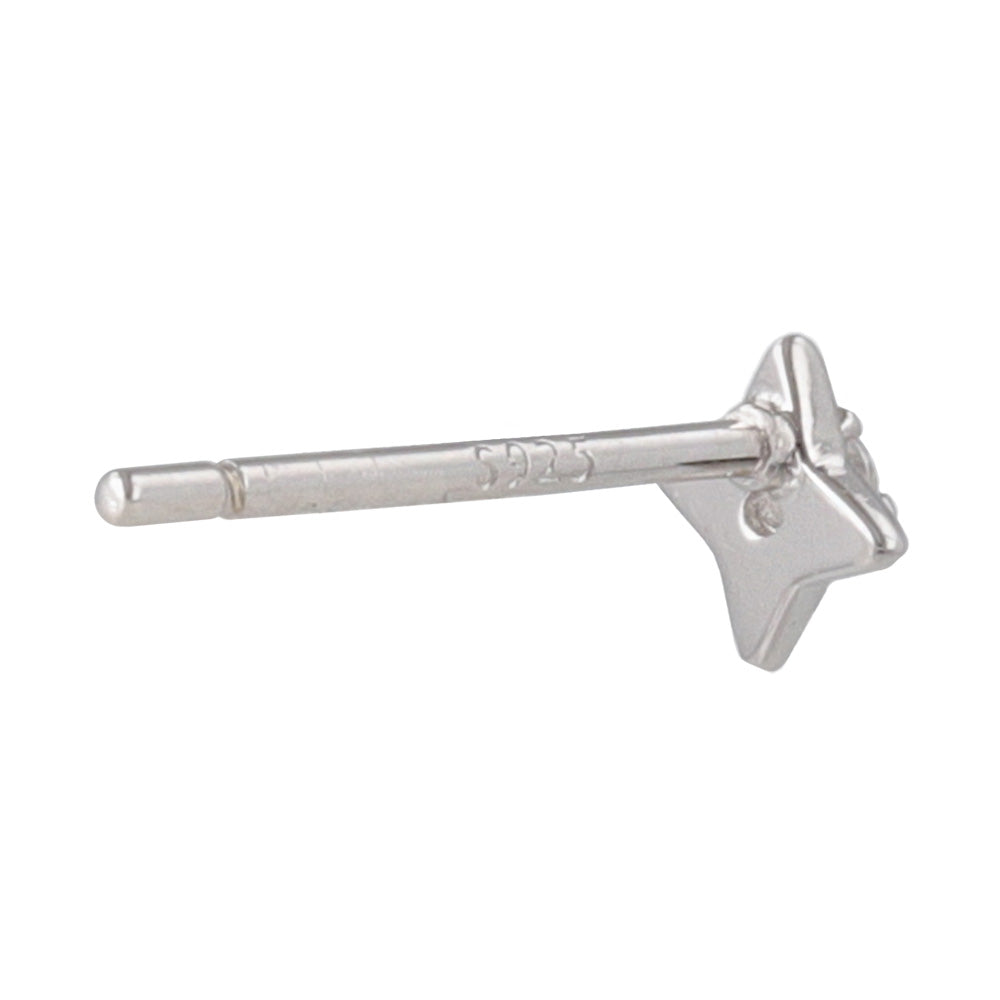 925 Silver Mini CZ Bright Star Studs