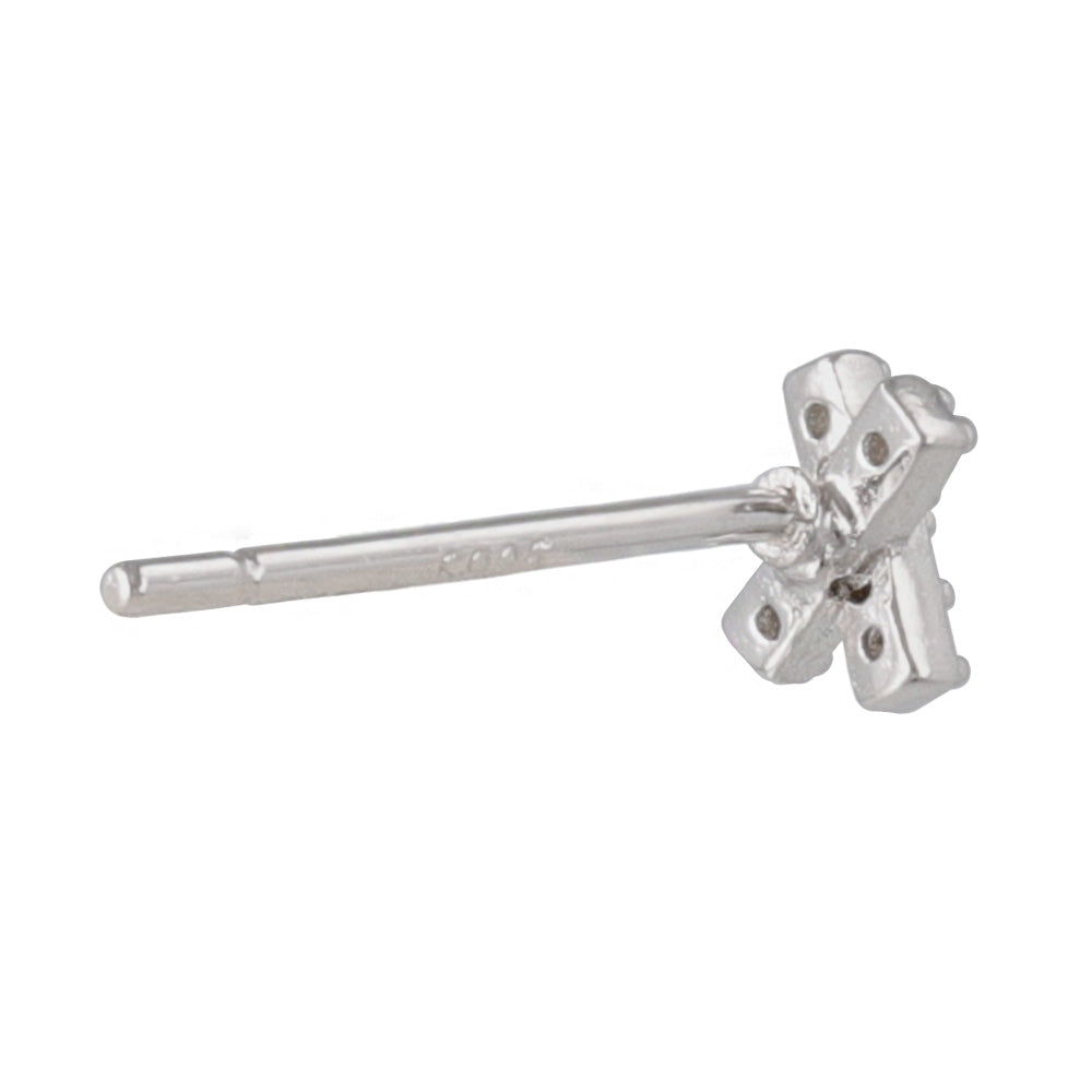 925 Silver Mini CZ Crossover Studs