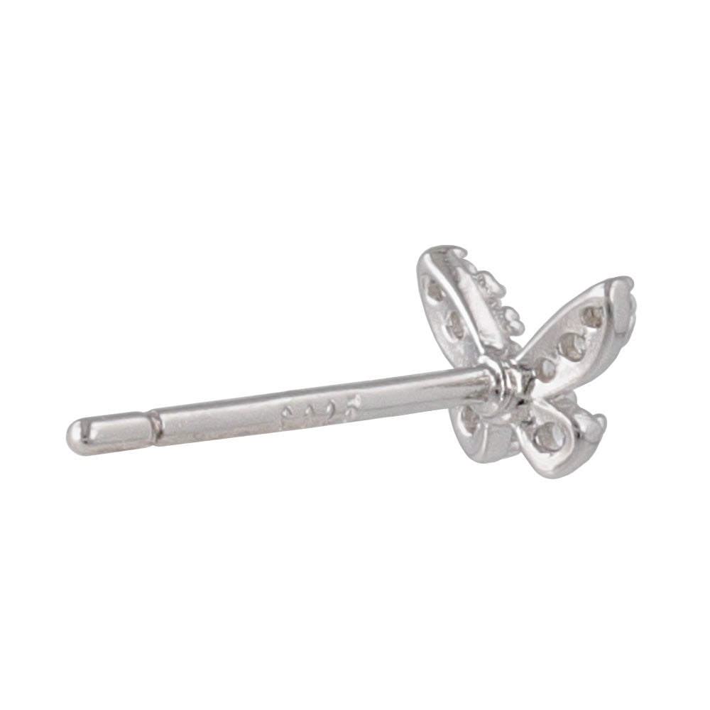 925 Silver Mini CZ Butterfly Studs