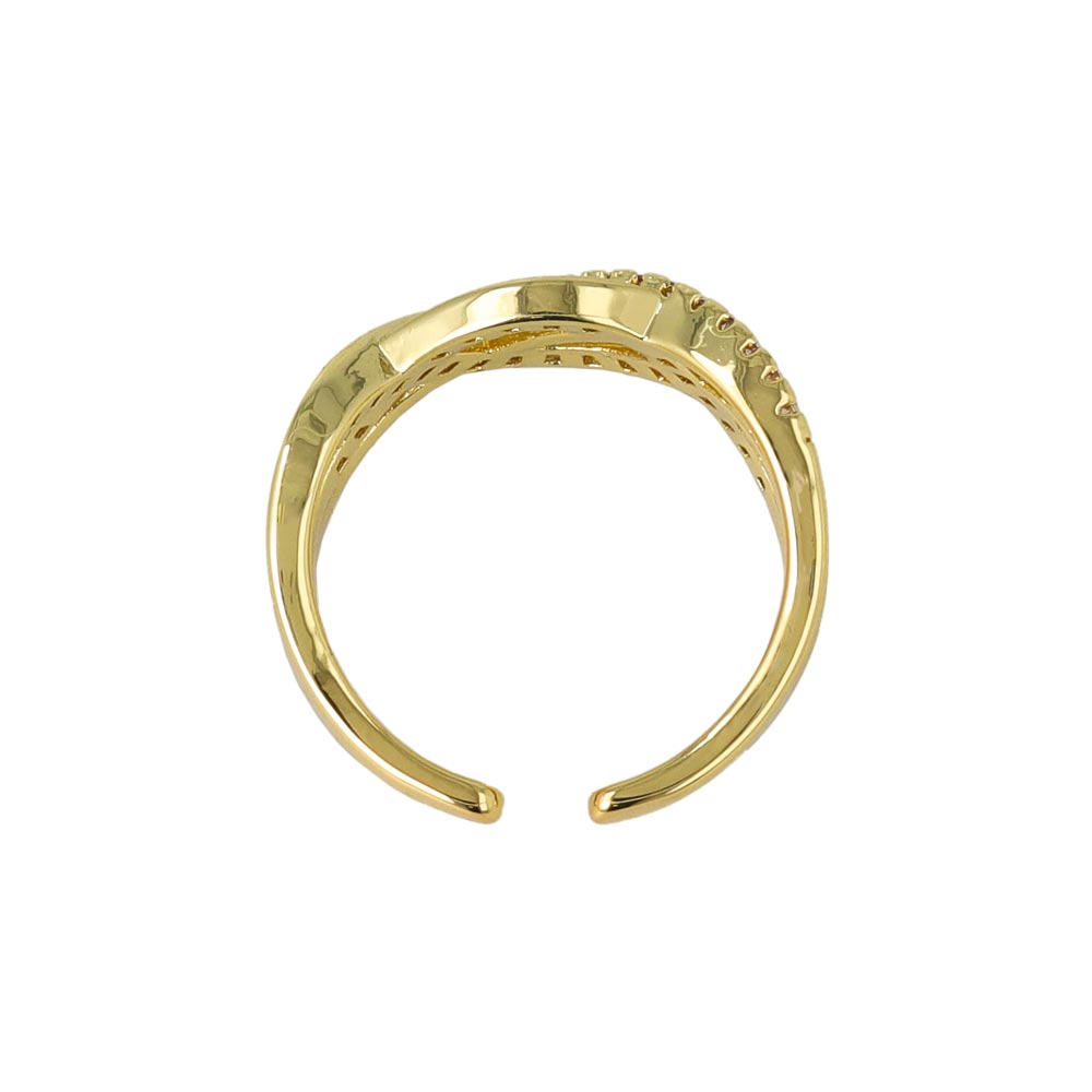 Dazzling Braided Open Ring