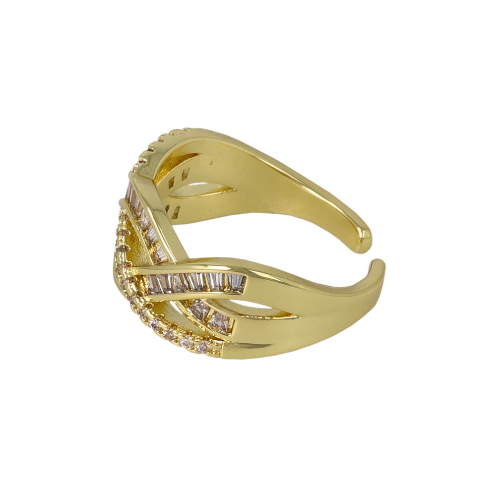 Dazzling Braided Open Ring