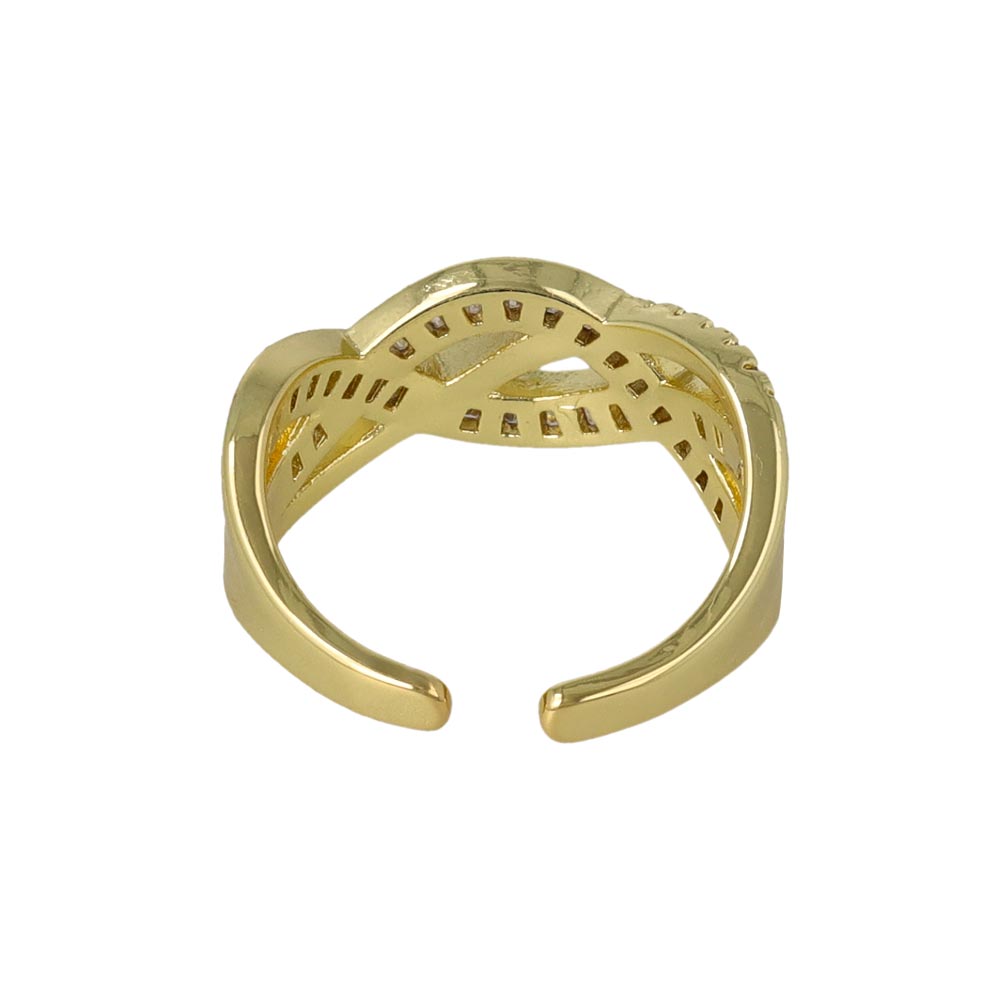 Dazzling Braided Open Ring