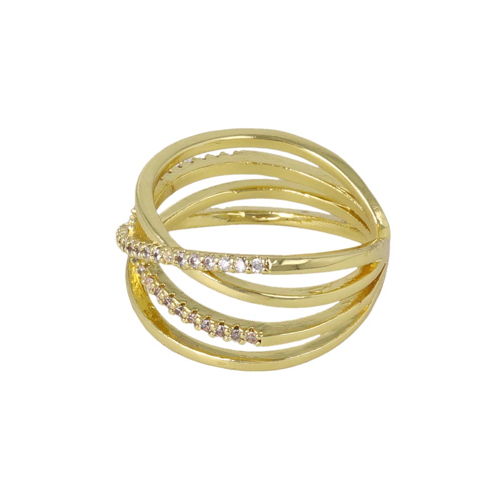 CZ Cut Out Open Ring
