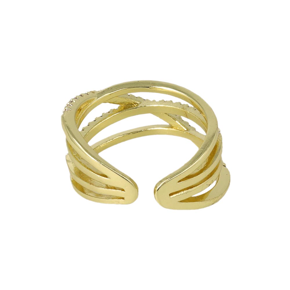 CZ Cut Out Open Ring