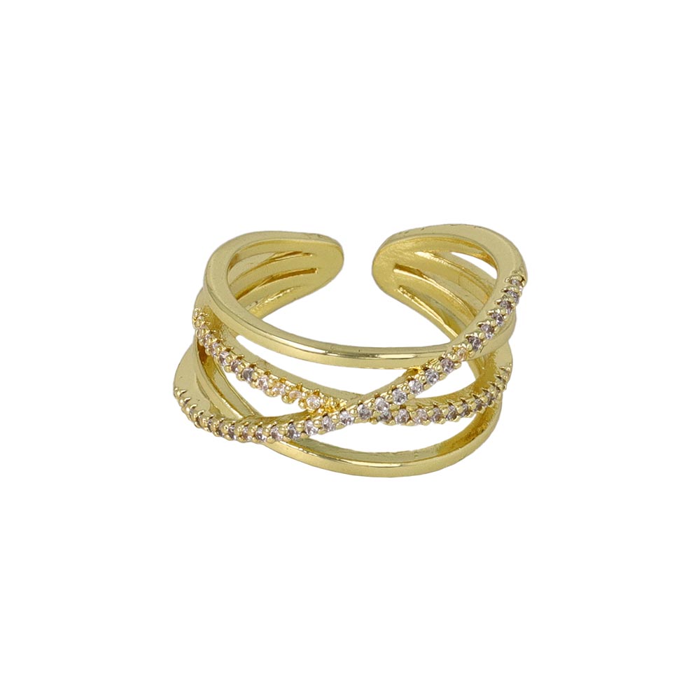CZ Cut Out Open Ring