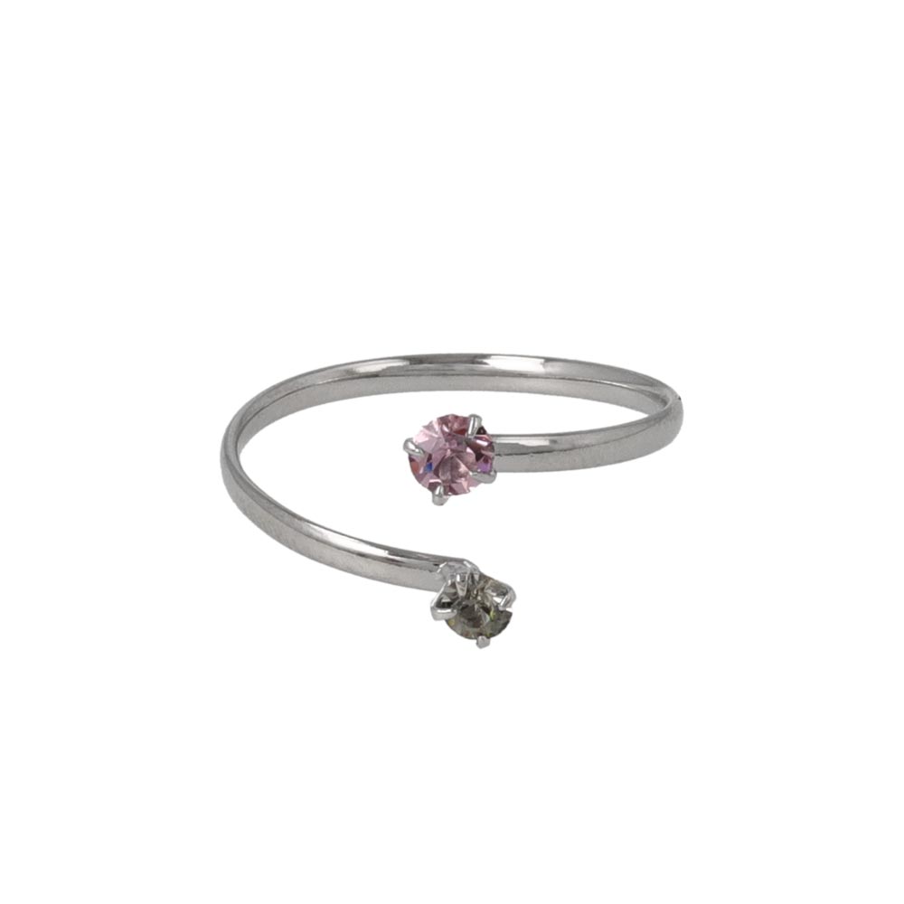 Two Stone Bypass Pinky Ring