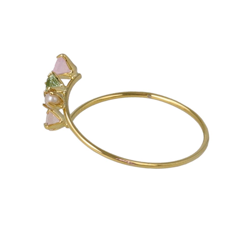 Gemmed Bypass Pinky Ring