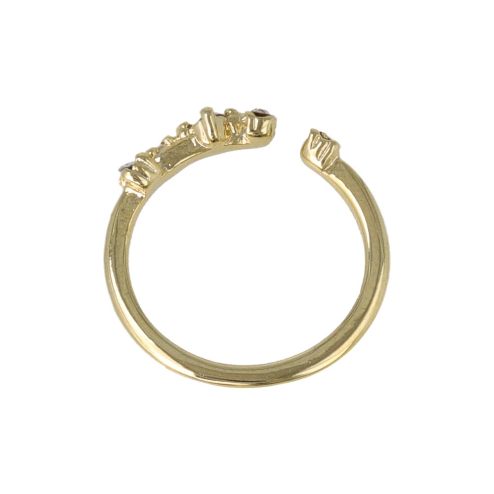 Multi Stone Open Pinky Ring