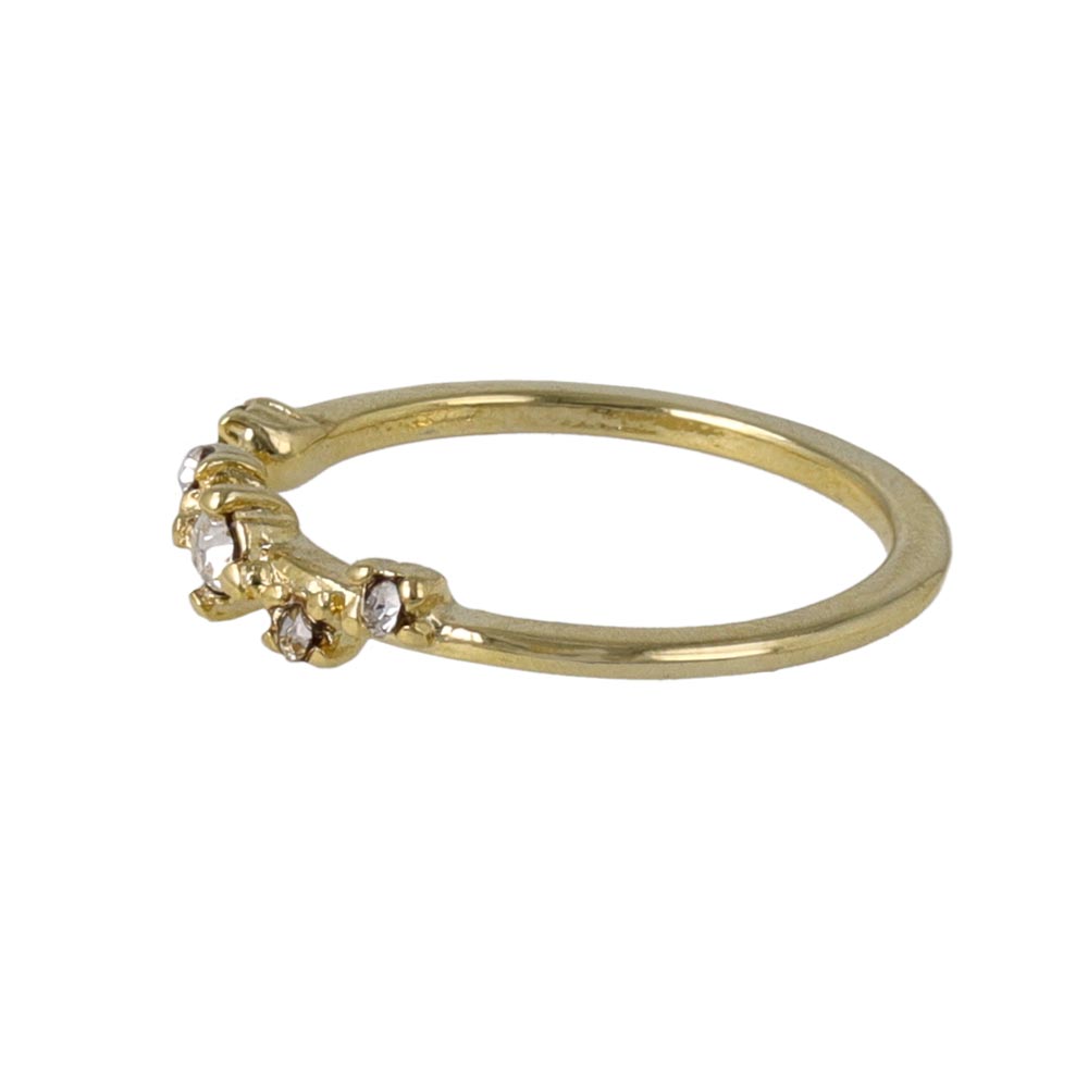 Multi Stone Open Pinky Ring