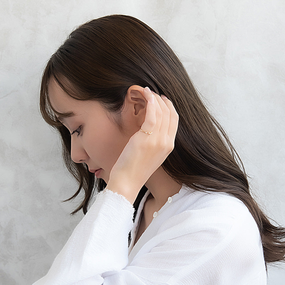 Multi Stone Open Pinky Ring