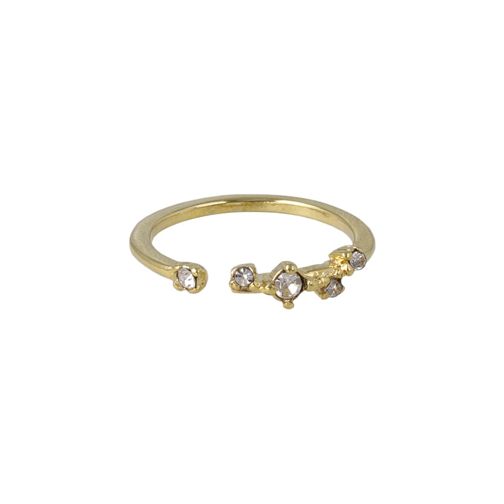 Multi Stone Open Pinky Ring