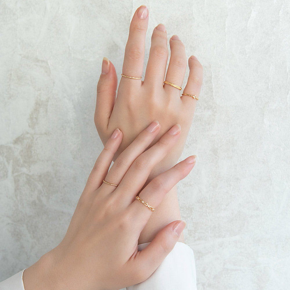 Textured Ring Stack Set