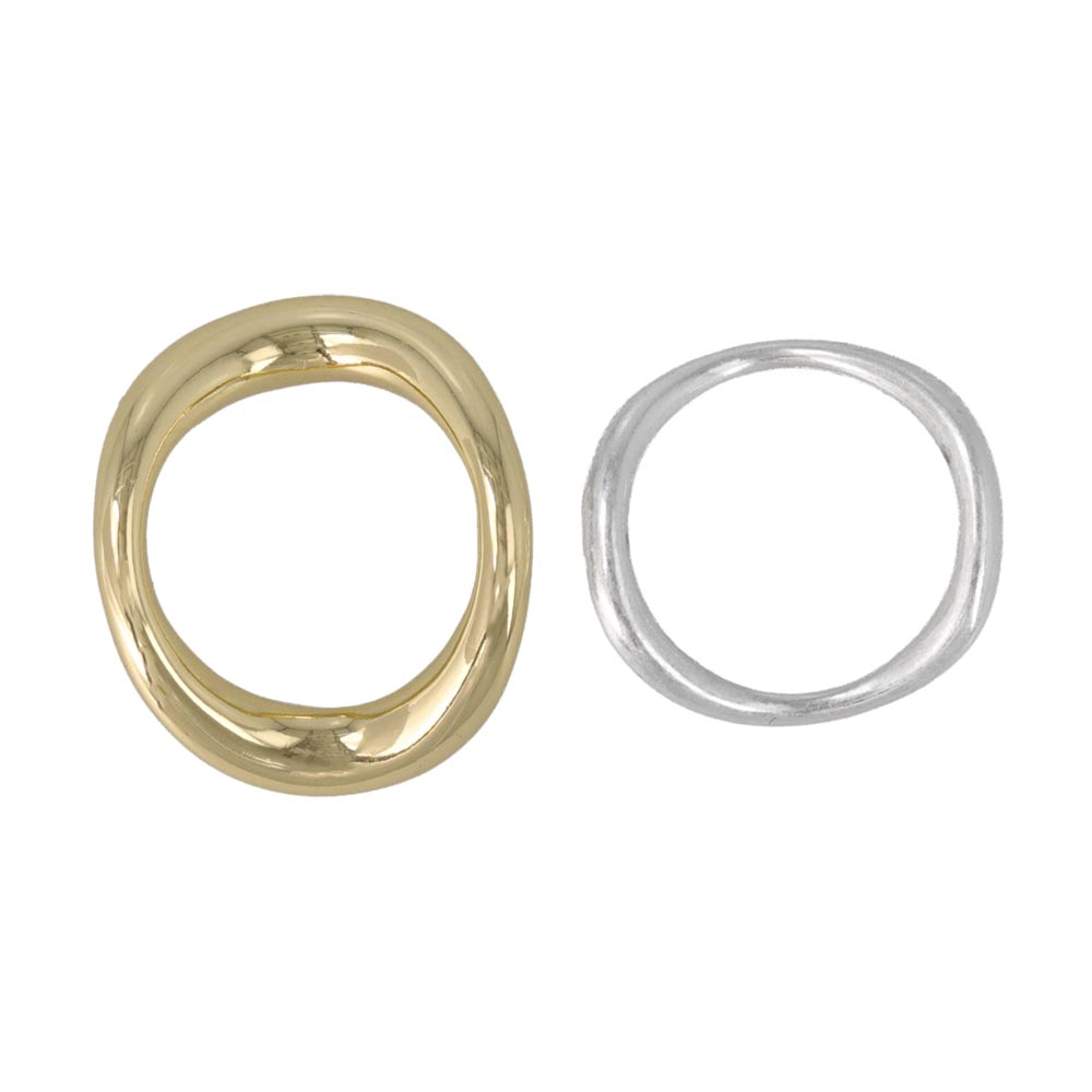 Mixed Metal Finish Ring Set