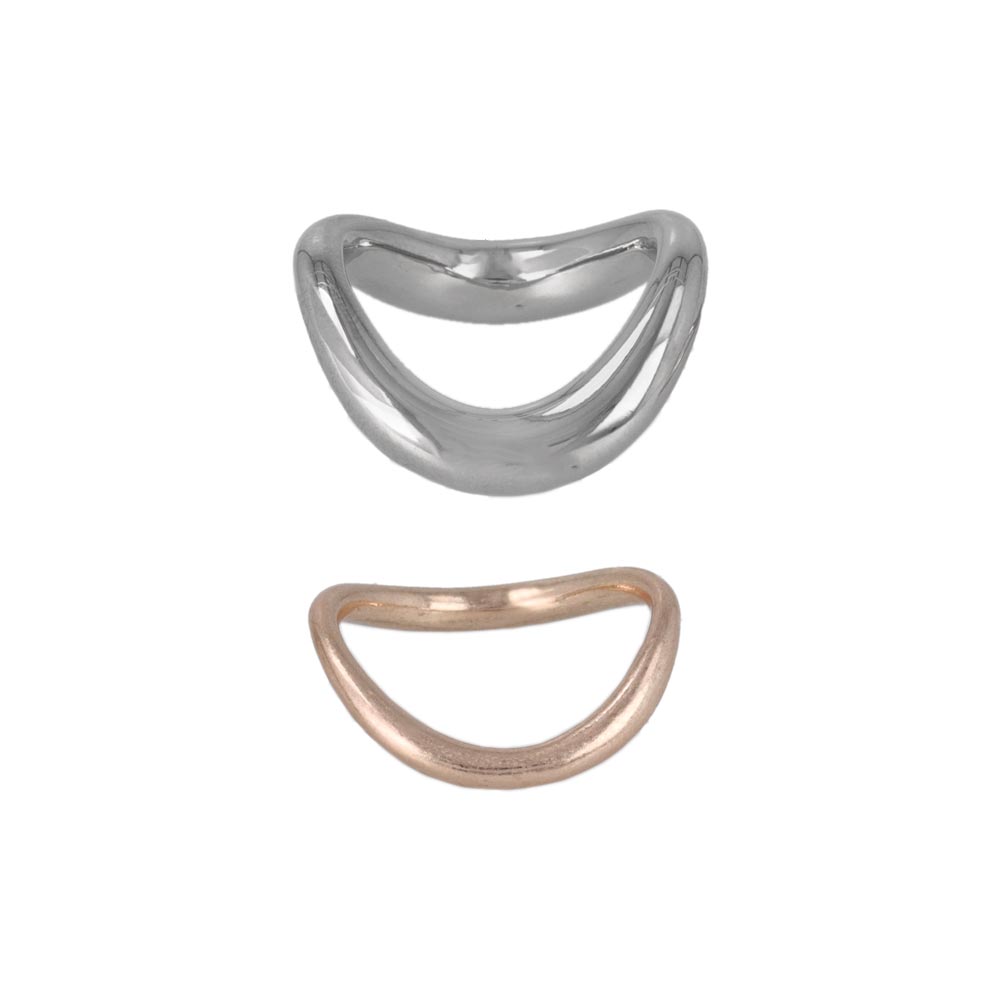 Mixed Metal Finish Ring Set