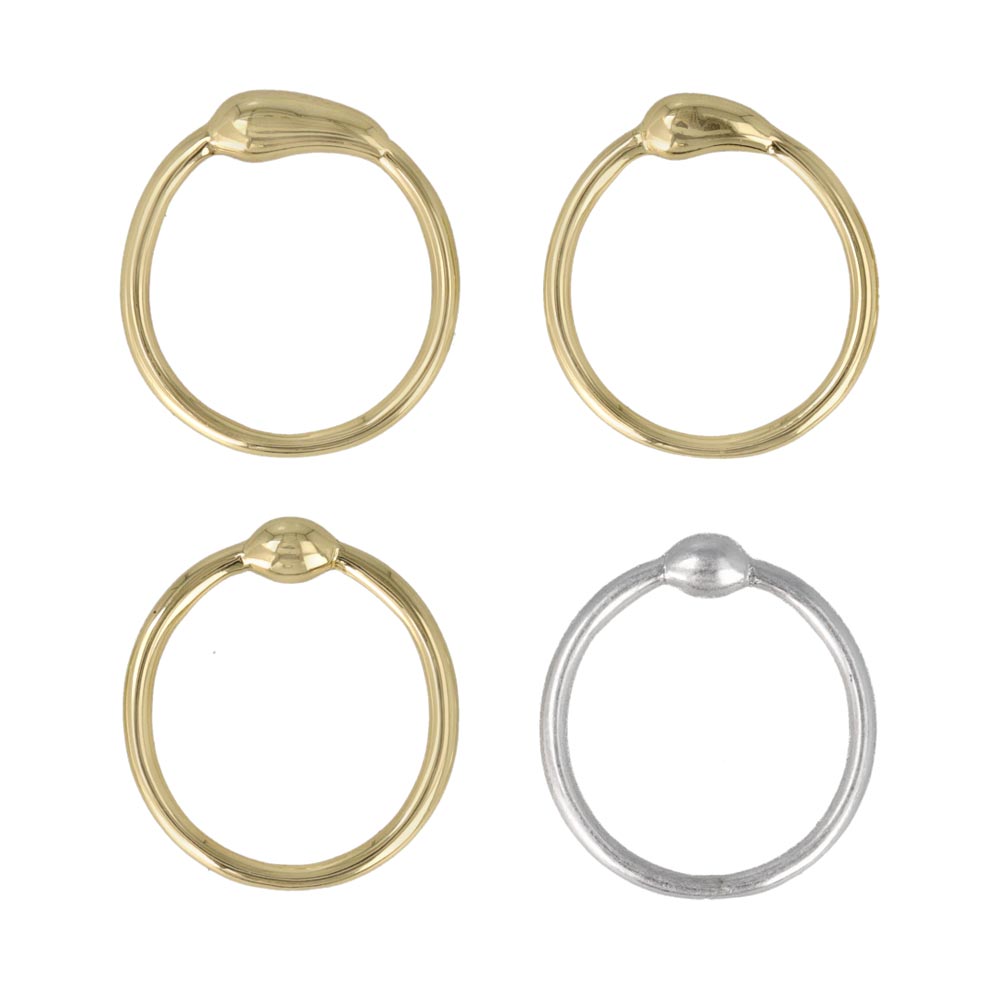 Mixed Metal Finish Ring Set