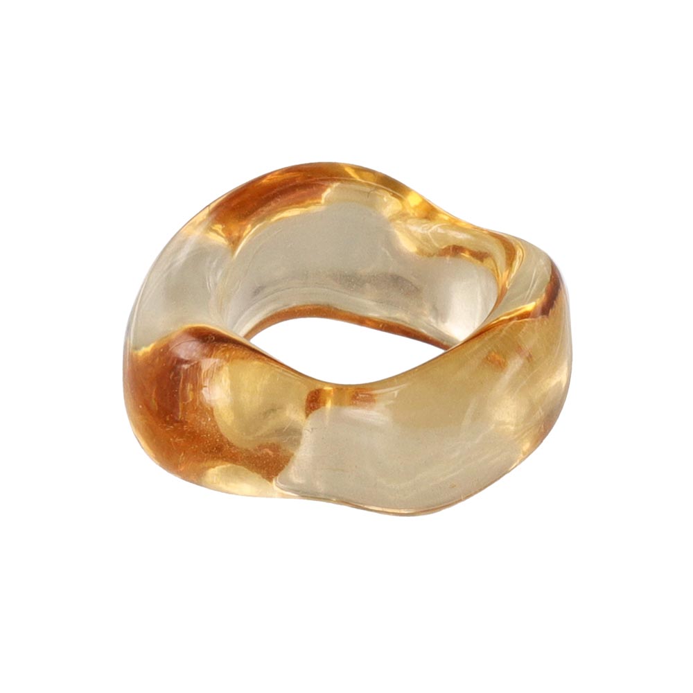 Molten Clear Wave Ring