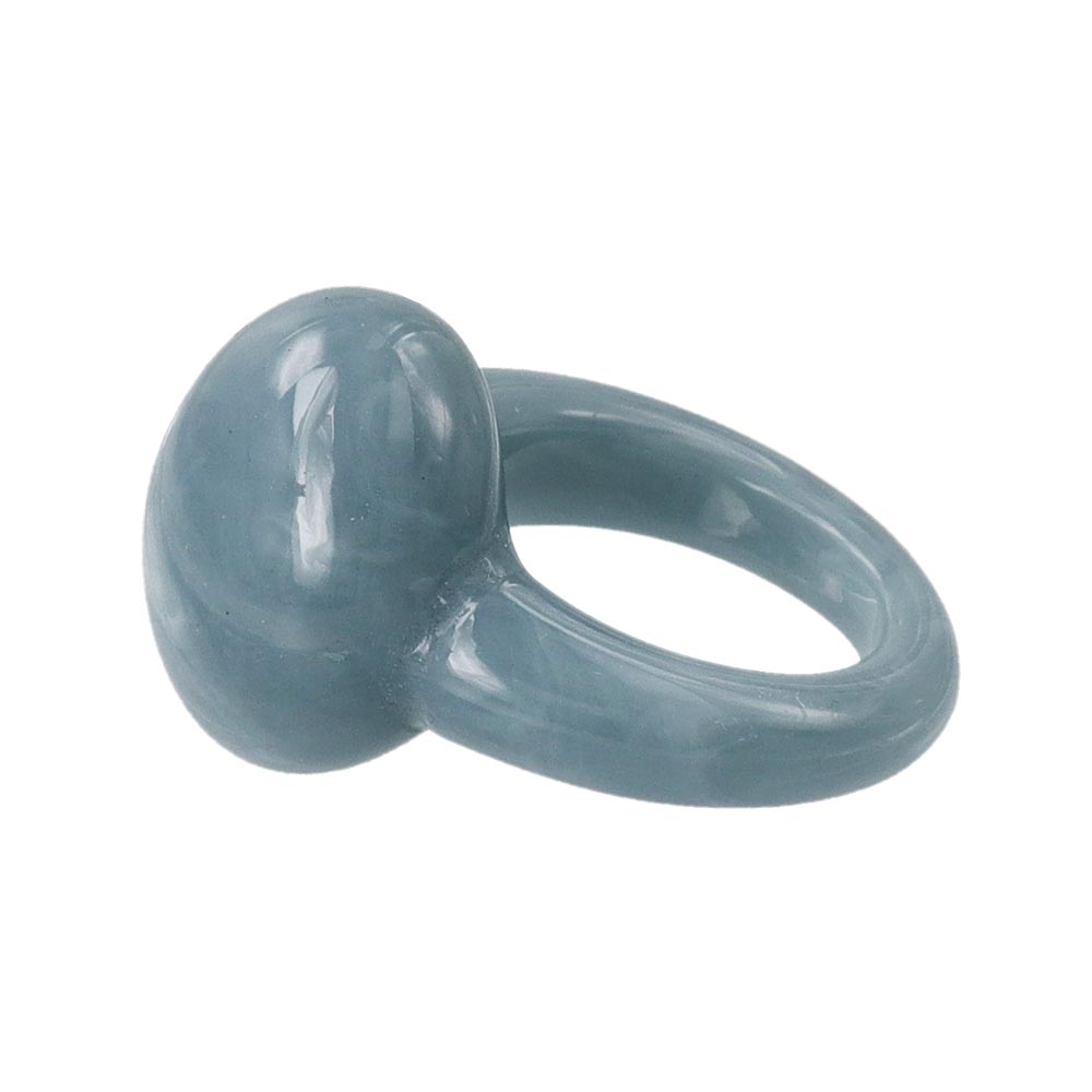 Acrylic Marble Puffy Ball Ring
