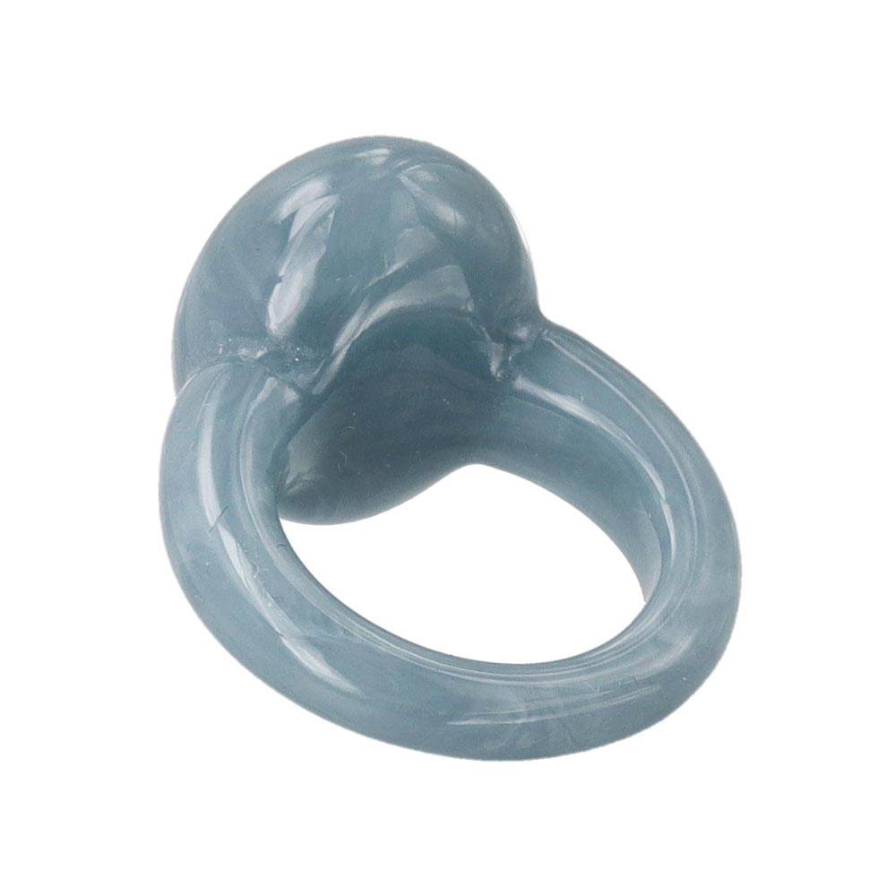 Acrylic Marble Puffy Ball Ring