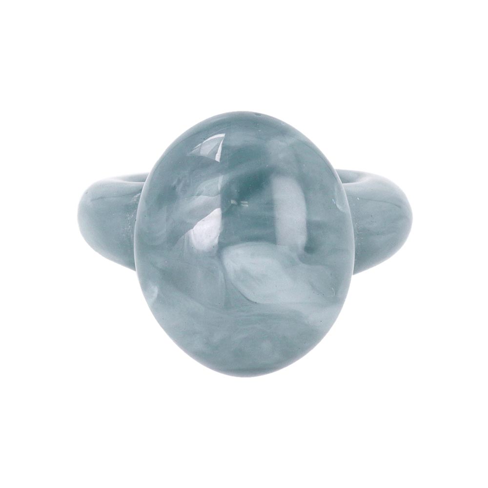 Acrylic Marble Puffy Ball Ring